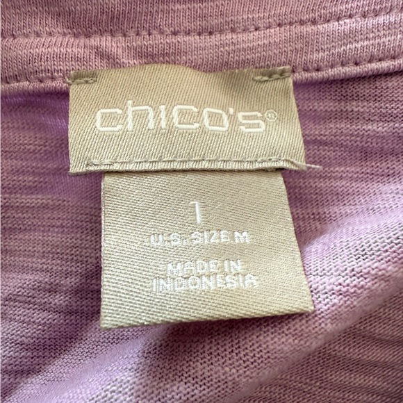 Chico's Soft Purple V-Neck Tunic - Picture 3 of 3